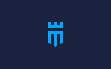 letter m with castle logo icon design vector design template inspiration