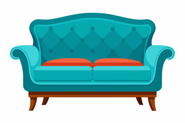 loveseat-vector illustration-on-white-background