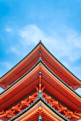 the details of the Japanese ancient Temple tower construction