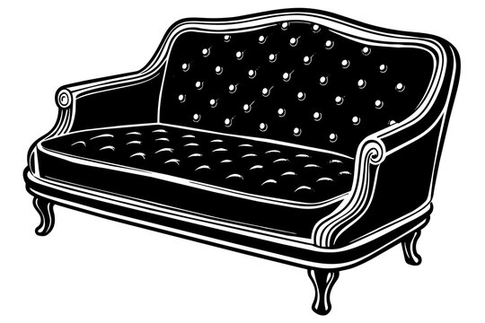 recommend clip art: loveseat-vector illustration-on-white-background