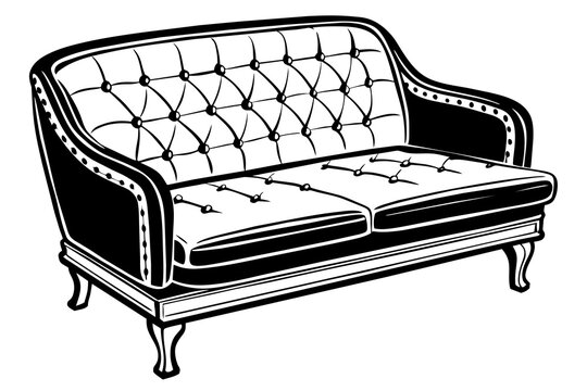 recommend clip art: loveseat-vector illustration-on-white-background