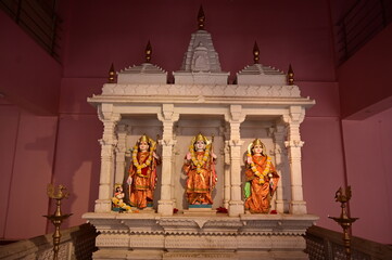 Lord Ram Statue in Temple In Maharashtra. Ramayana Legend. Hindu Religion. Hindu Gods. 