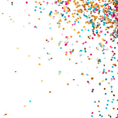 Beautiful confetti isolated on white background