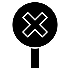 Cross, stop, wrong, protest Icon