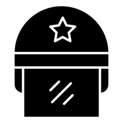 Cop, crime, helmet, police, protection, uniform Icon