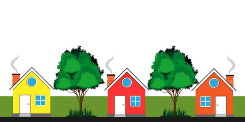 Obraz na płótnie Canvas Illustration of a simple house isolated on white background.House flat icon.vector illustration