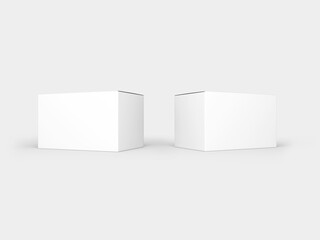 Packaging Box Mockup Isolated on Background. 3D Rendering