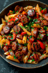 Papparina Z Buckley's Sausage and bell pepper pasta with penne