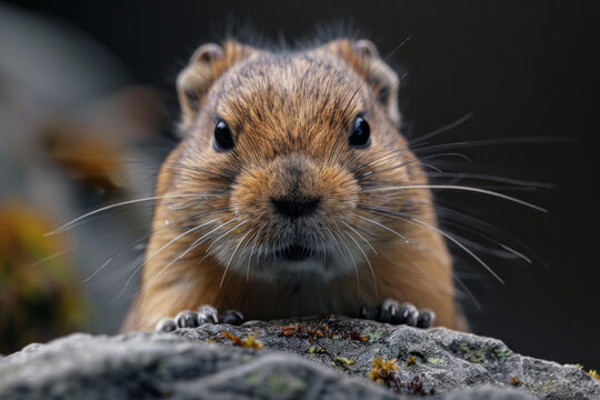 An image showing a close-up of a lemming's determined face as it braces itself to jump, highlighting