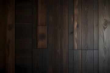 Dark wooden texture. Rustic three-dimensional wood texture. Wood background. Modern wooden facing background Generative AI