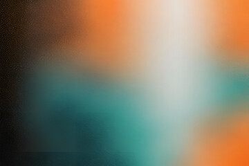 Dark grainy banner background orange white teal black color gradient abstract poster header cover backdrop design, glowing noise texture effect