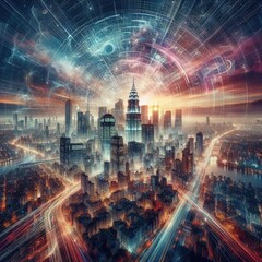 Cityscape Dreams Urban Skylines at Twilight
