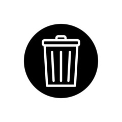 Trash can vector icon set. garbage illustration sign collection. basket symbol or logo.
