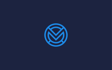 letter m with circle logo icon design vector design template inspiration