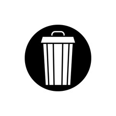 Trash can vector icon set. garbage illustration sign collection. basket symbol or logo.
