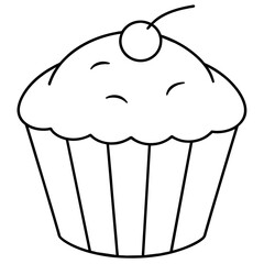 cupcake isolated on white