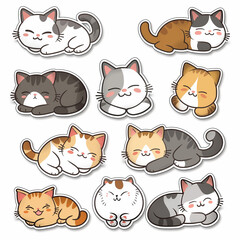 Cute cat sitcker pack