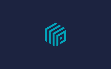 letter p with hexagon logo icon design vector design template inspiration