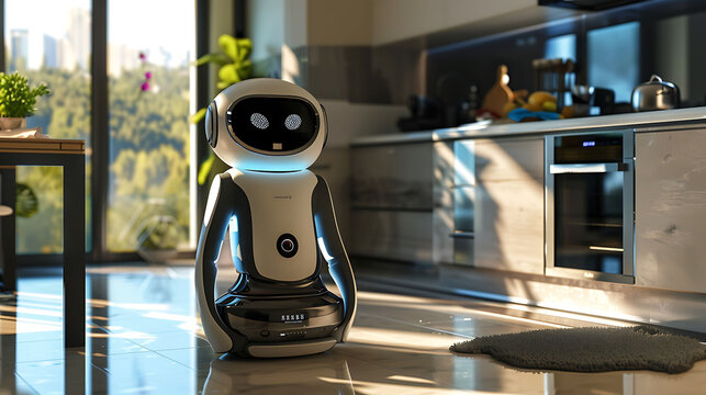 Futuristic Rendering of Advanced Robot Assistance At Home