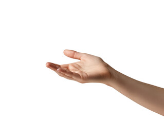 A photograph capturing an elegant hand gesture isolated against on transparency background PNG