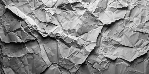 A black and white photo of crumpled paper, suitable for design projects