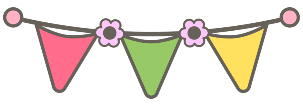 Kids hand drawn kawaii summer cute elements set party garland