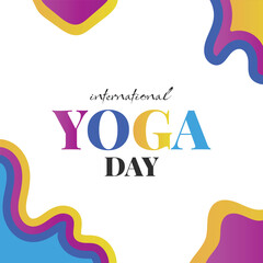 international yoga day wishing or greeting  social media wishes post, yoga day, template, vector, illustration  