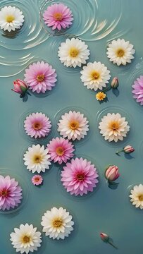 white and pink water lilies