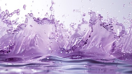 A purple liquid splash background