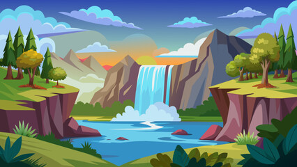 water fall and svg file