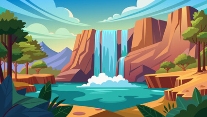 water fall and svg file