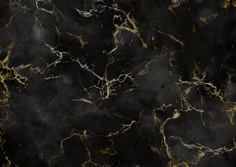 Glamorous Black and Gold Marble Texture.