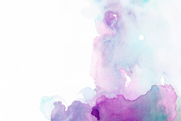Abstract Watercolor Stains on White Paper, Creativity Unleashed.