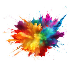 colorful explosion liquid dust explosion abstract transparent background