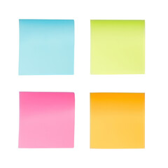 Fototapeta premium colorful sticky notes pasted on transparent background