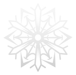 Frozen snowflake. Christmas season decoration. Winter element
