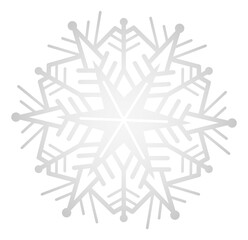 Winter card snowlake. Ice decoration geometric element