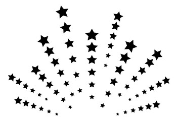 Star bursting black icon. Sky firework symbol
