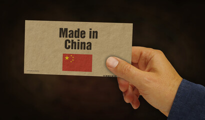 Made in China box pack 3d illustration