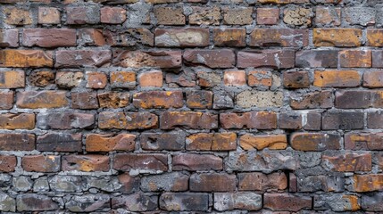 Weathered brick wall with rust, perfect for background use