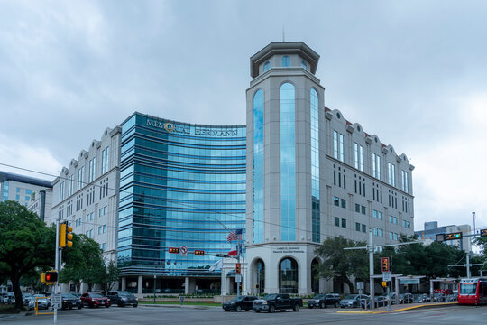 Houston, Texas, USA - April 15, 2024: Memorial Hermann Hospital at Texas Medical Center in Houston, Texas, USA. 