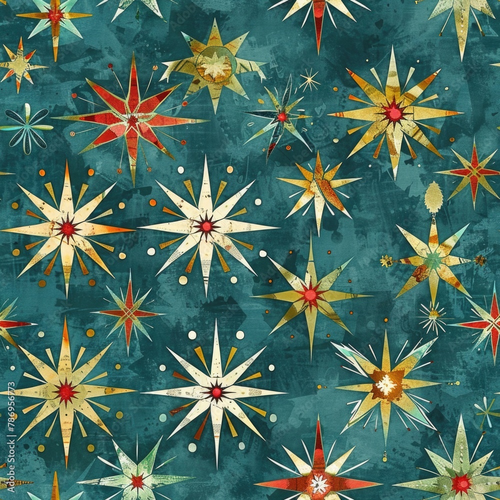 Poster A simple blue background with a cluster of stars. Suitable for various design projects