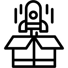 Box, package, start up, launch Icon