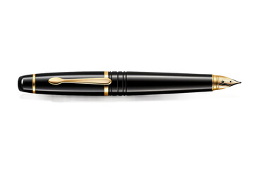Naklejka premium The Elegance of Midnight: A Black and Gold Pen With a Gilded Tip