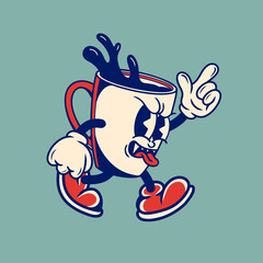 Retro character design of the mug