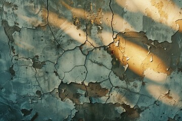 Detailed view of peeling paint on a wall, great for texture backgrounds