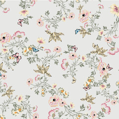 Floral textile graphic Patterns of Nature beauty