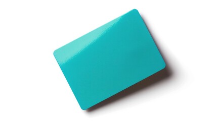 Simple blue square on a clean white surface, suitable for various design projects