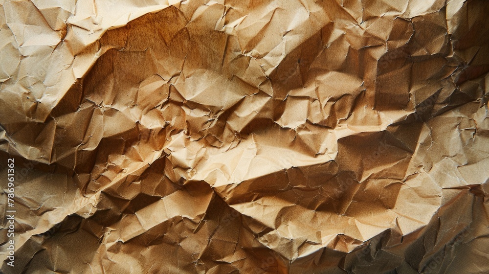 Poster detailed close up of brown paper texture. suitable for backgrounds and textures