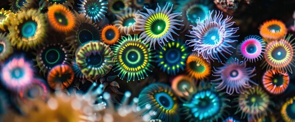 Curious inspection of a tide pool's inhabitants, from colorful sea anemones to darting minnows, professional photography and light , Summer Background - obrazy, fototapety, plakaty